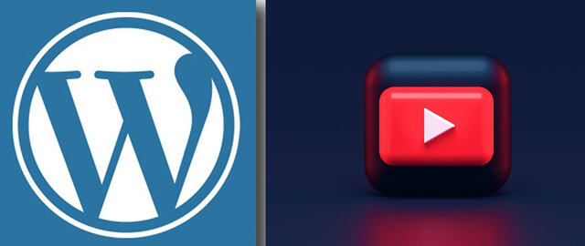 WordPressのロゴとYouTubeのロゴ