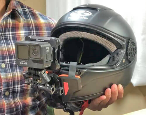 マグネットマウントでGoProをヘルメットに装着