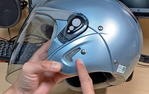 HONDAのヘルメット「amifine FH1B」の耳のベンチレーション