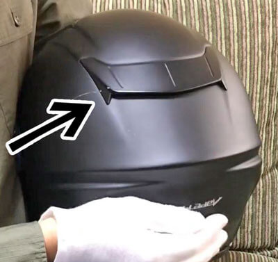 フルフェイスヘルメット「エアロブレード5」のリアベンチレーション