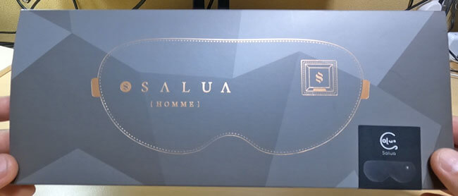 SALUAの充電式ホットアイマスクの外箱