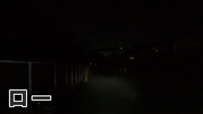 夜道でアドレス125のponledのロービーム点灯