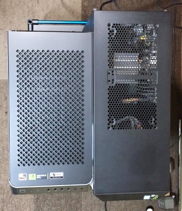 GALLERIA RM7R-R56TとXTの奥行比較