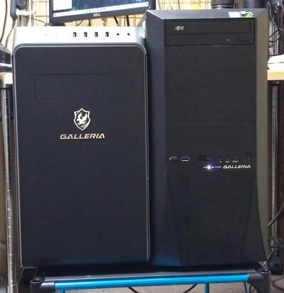 GALLERIA RM7R-R56TとXTの横幅比較