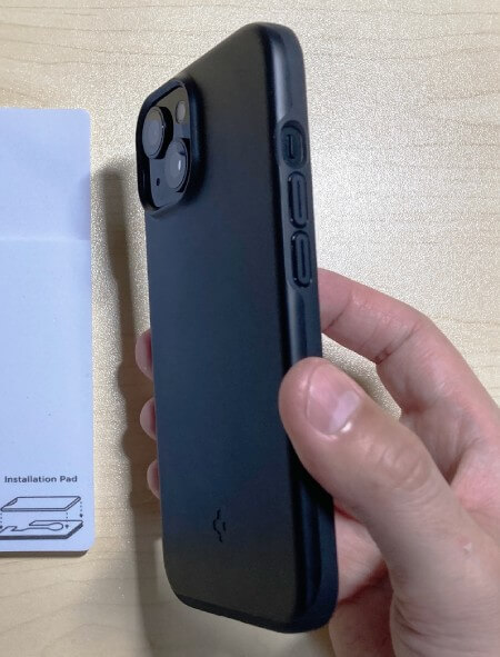 iPhone15のケースの背面
