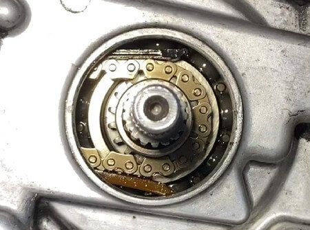 アドレス125のクランクシャフトの内側